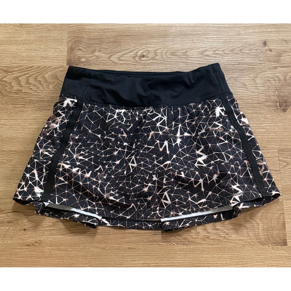 Lululemon Pace Rival Skirt 2‎ Tall Geo C Running Skort Sugar Crush Multi Black